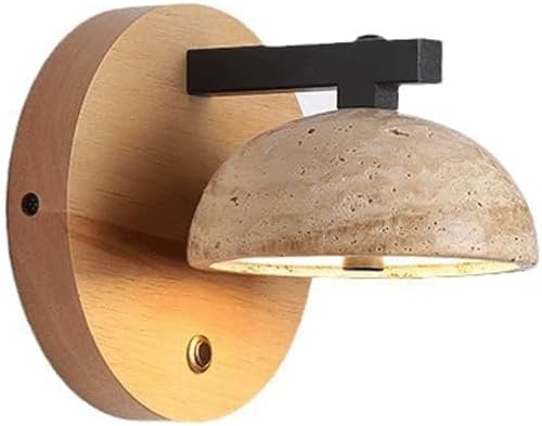 Audara-Japanese Wabi-sabi Style Yellow Cave Stone Wall Lamp Bedroom Medieval Art Wall Lights Designer Living Room Decorative Sconces Vintage B&B Bedside Mounted Lighting Fixture