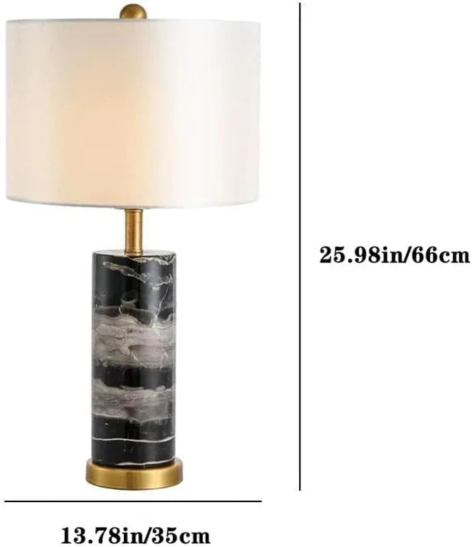 Audara-Scandinavian Luxury Living Room Bedroom Bedside Desk Light Simple High-end Fabric Marble Desk Lamp Study Office Hotel Front Desk Table Lamp Coffee Shop Restaurant Club Decoration Lighting Fixture