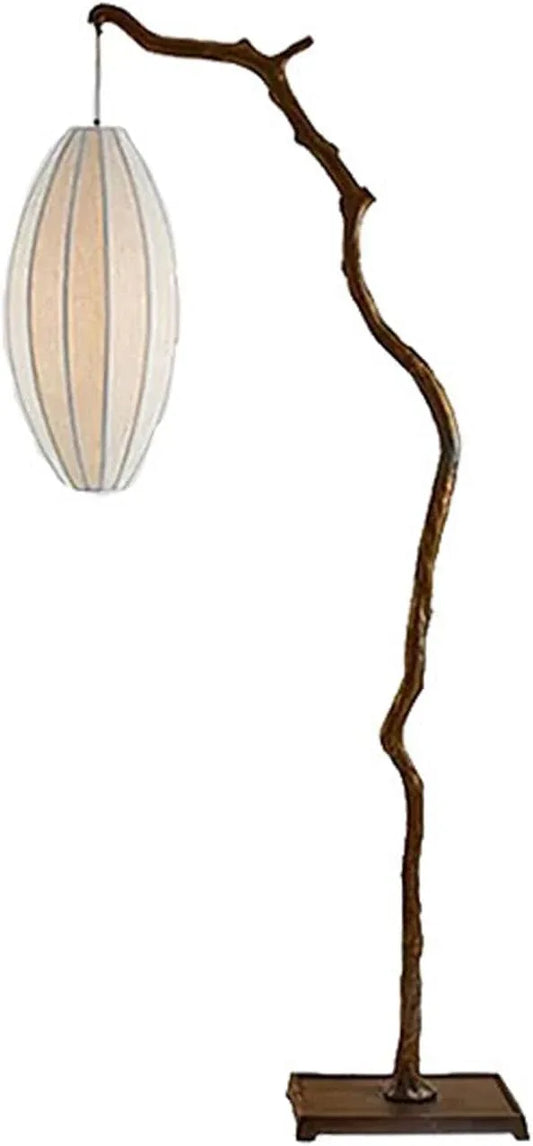Audara-New Chinese Dendritic Tree Branch Shape Resin Fabric Floor Lamp Zen E26 3 Color Dimmer H68.9in Living Room Standing Lamp Bedroom Study Room Torchiere Villa Lighting Fixture
