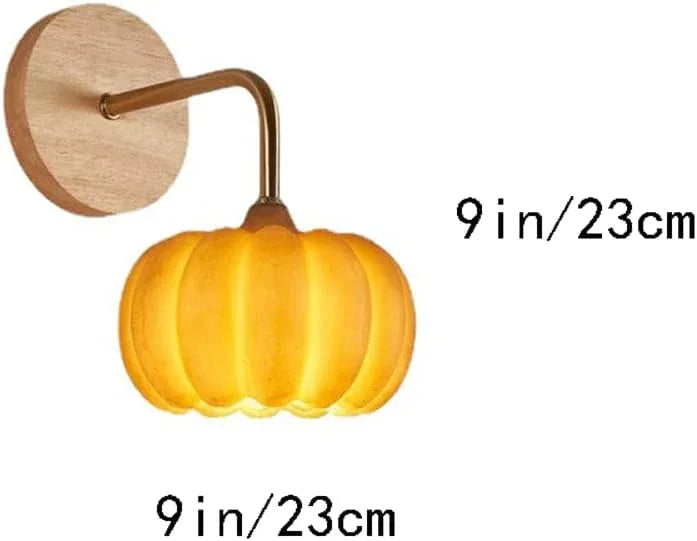 Audara-Japanese Pumpkin Log Style Wall Lamp Bedroom Bedside LED Wall Lights Creative Backdrop Resin Sconces Designer Premium Single Head Mounted Lighting Fixture
