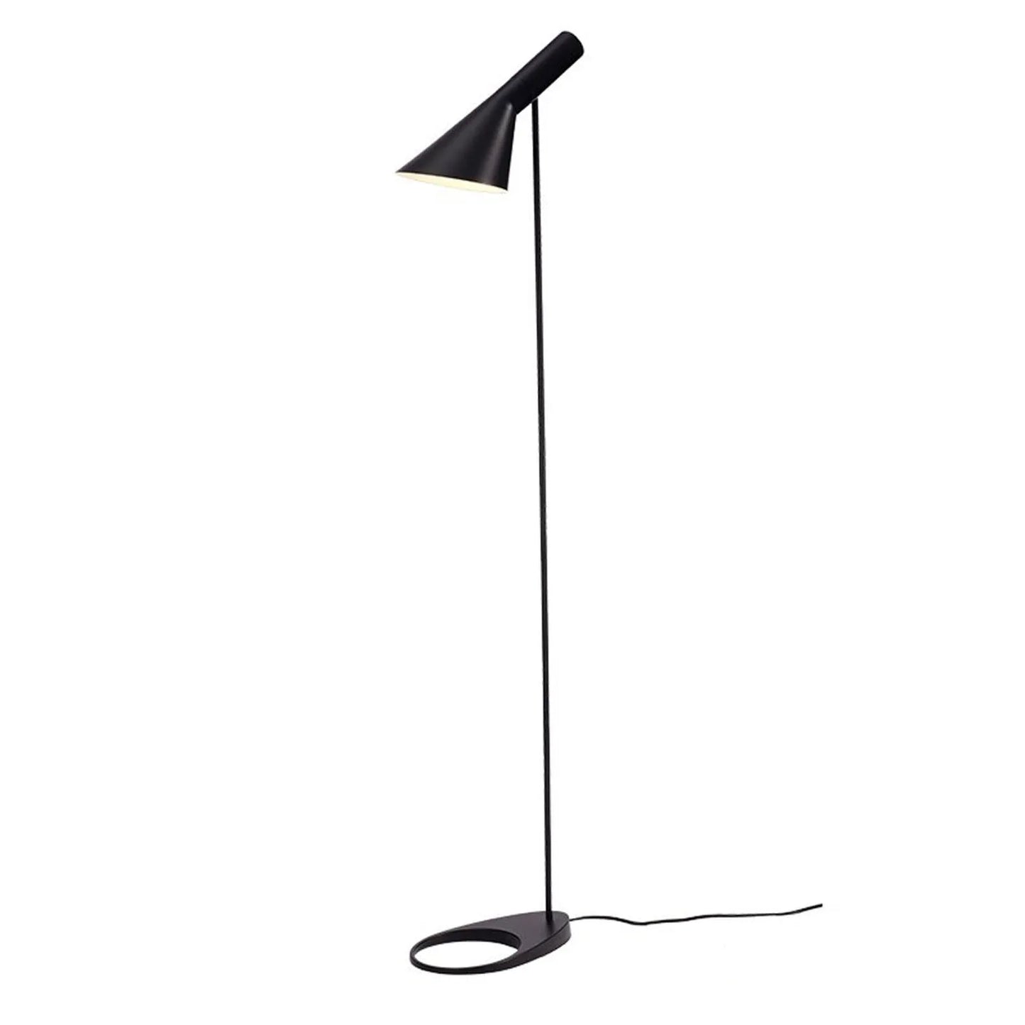 Audara-Scandinavian Creative Bedroom Study Floor Lamp Simple H51in E26 Black/White Zinc Alloy Standing Lamp Corridor Office Torchiere Restaurant Villa Coffee Shop Lighting Fixture Dark