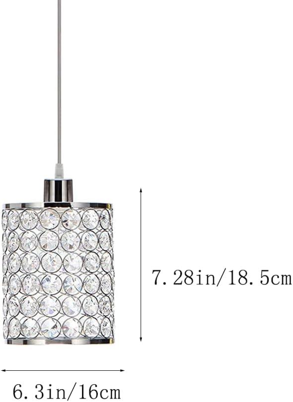 Audara-Diamond Crystal Pendant Light, Small Hanging Decorative Light Fixture, Modern Minimalist Style, Bohemian Style, Suitable for Bedrooms, Hotel Rooms, Kitchen Islands, Entryways, Etc
