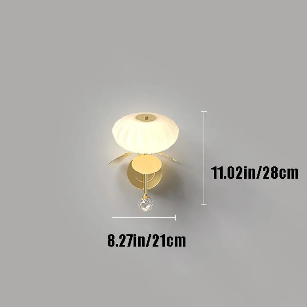 Audara-Bedroom Bedside Pumpkin Wall Lamp Simple Postmodern Decorative Wall Lights Living Room Study Metal Sconces Creative Stairway Aisle Balcony Mounted Lighting Fixture