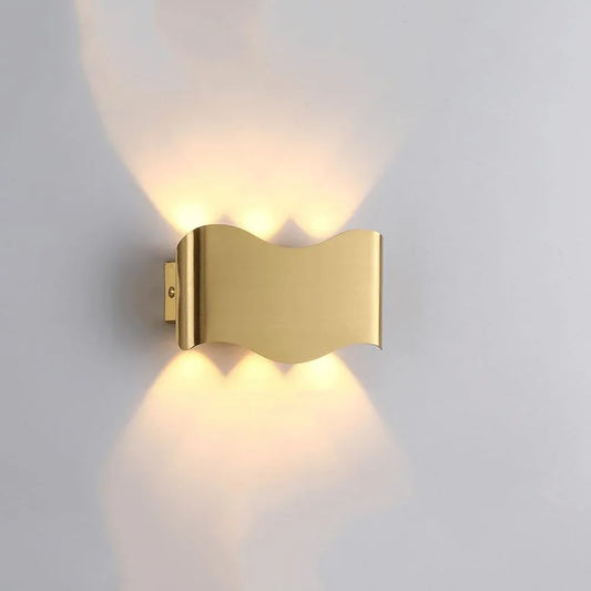 Audara-Creative Wave Art Wall Lamp Hotel Corridor Stairs Wall Lights Scandinavian Bedroom Bedside Sconces B&B Study Room Backdrop Mounted Lighting Fixture