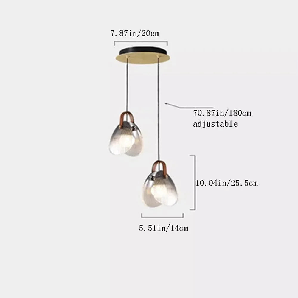 Audara-Crystal Pendant Light, 5.5in, European Modern Minimalist Style, Double Bulb, Suitable For Installation In Various Spaces Such As Bedrooms, Hotels, Restaurants, Entryways, Cafes, And Kitchen Isl