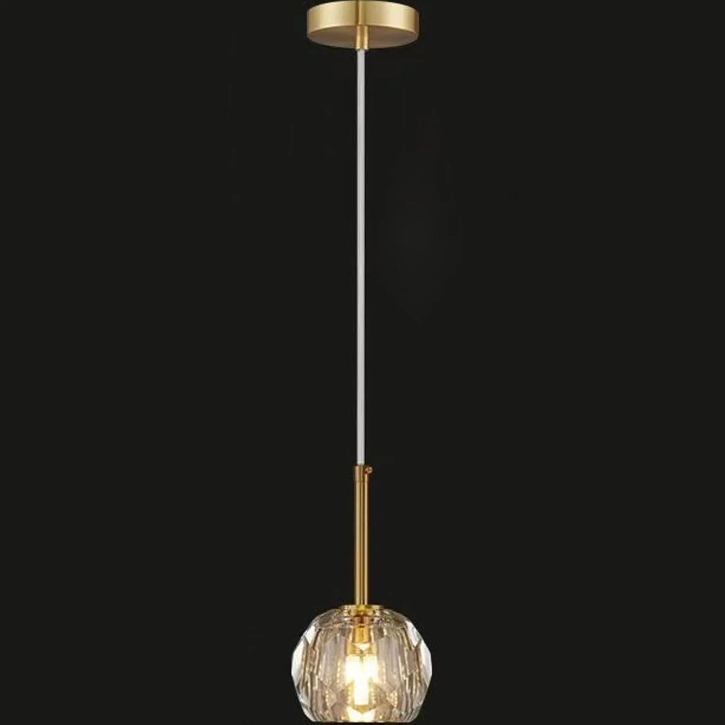 Audara-4-inch Crystal Pendant Light, Suitable for Bedside Bedrooms, Minimalist Style Ceiling Lights, Hotel Entryways, Kitchen Islands, and Various Other Styles Including Bohemian and European.