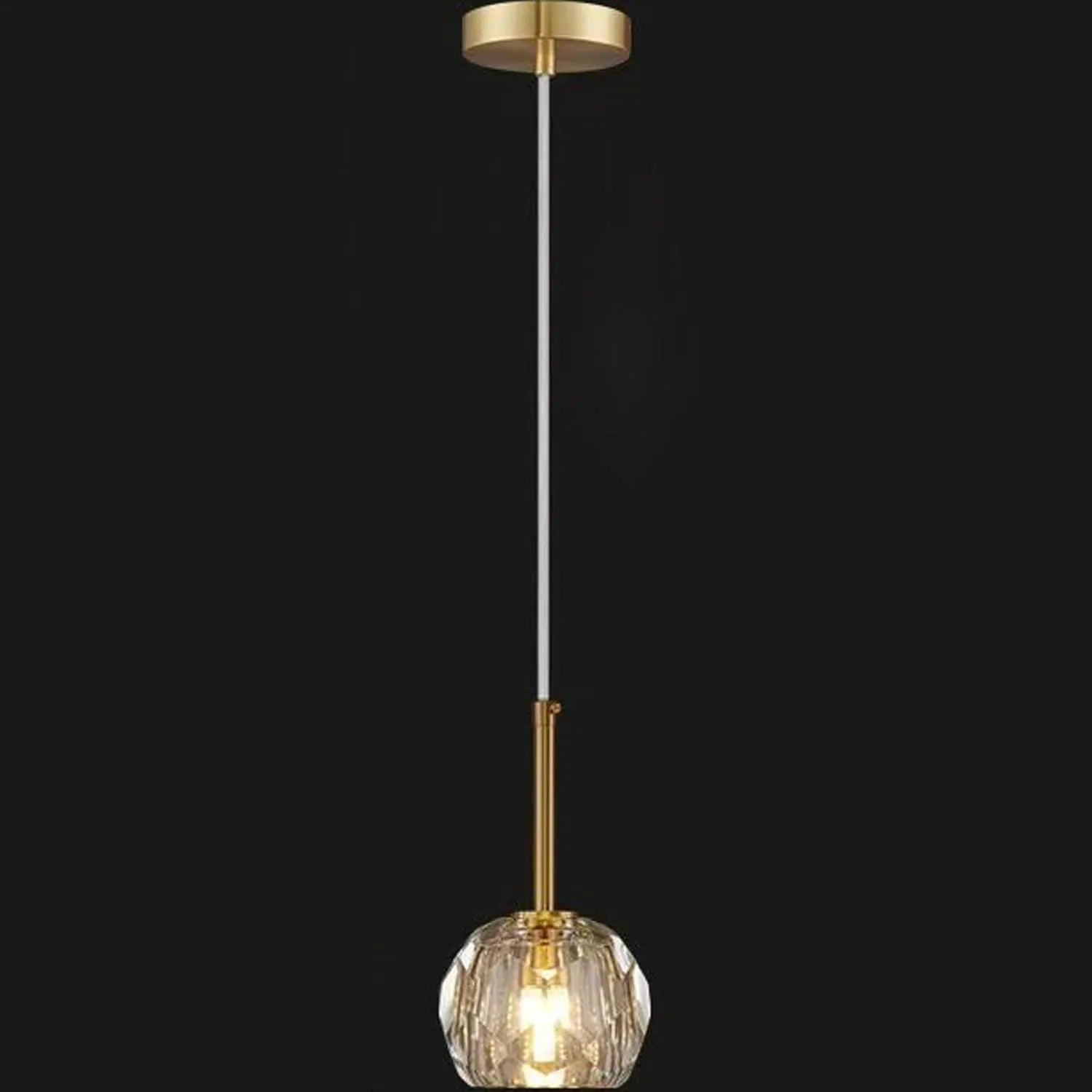 Audara-4-inch Crystal Pendant Light, Suitable for Bedside Bedrooms, Minimalist Style Ceiling Lights, Hotel Entryways, Kitchen Islands, and Various Other Styles Including Bohemian and European.