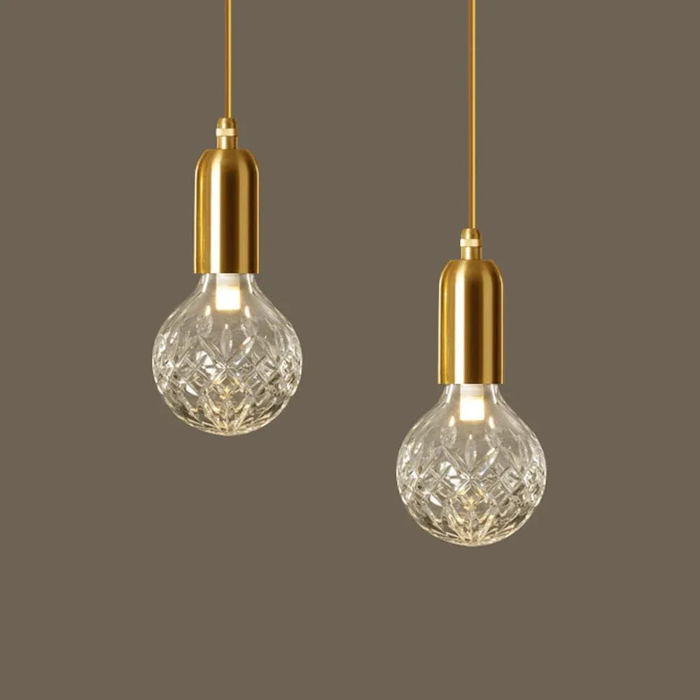 Audara-Crystal Pendant Light, 3.5 Inches In Diameter, Bulb-shaped Chandelier, Modern And Luxurious Style, Suitable For Various Lighting Applications Including Hotels, Restaurants,Kitchen Islands,And B