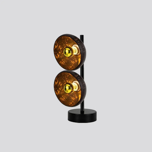 Audara-Creative Art Bedroom Bedside Desk Light Unique Elegant Walnut Coconut Shell Desk Lamp Living Room Counter Study Table Lamp Sample Room Backdrop Showroom Villa Lighting Fixture