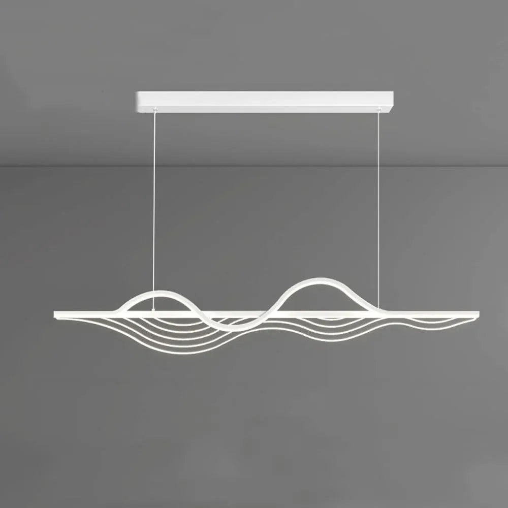 Audara-Modern Minimalist Dining Room Acrylic Pendant Light Personalized Creative Long Line Living Room Hanging Lampe Hall Black Dimmable Chandeliers Hotel Office Bar Lighting Fixture White