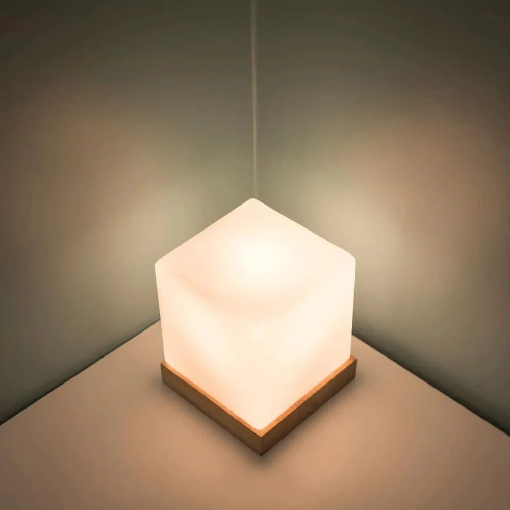 Audara-Romantic French Simple Desk Desk Light Solid Wood Base Glass Desk Lamp for Bedroom Bedside Table Lamp Countertop Showcase Villa Clubhouse Hotel Room Apartment Lighting Fixture (E27 Lamp Base)