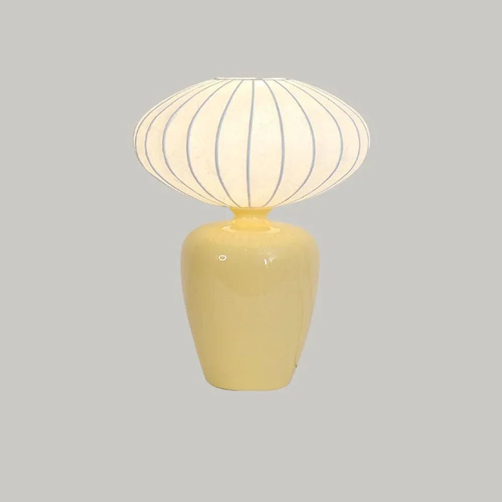 Audara-French Romantic Boys And Girls Room Bedroom Bedside Desk Light Cute And Cozy Silk Fabric Ceramic Desk Lamp Living Room Sofa Side Wall Cabinet Table Lamp Office Hotel Decoration Lighting Fixture Yellow