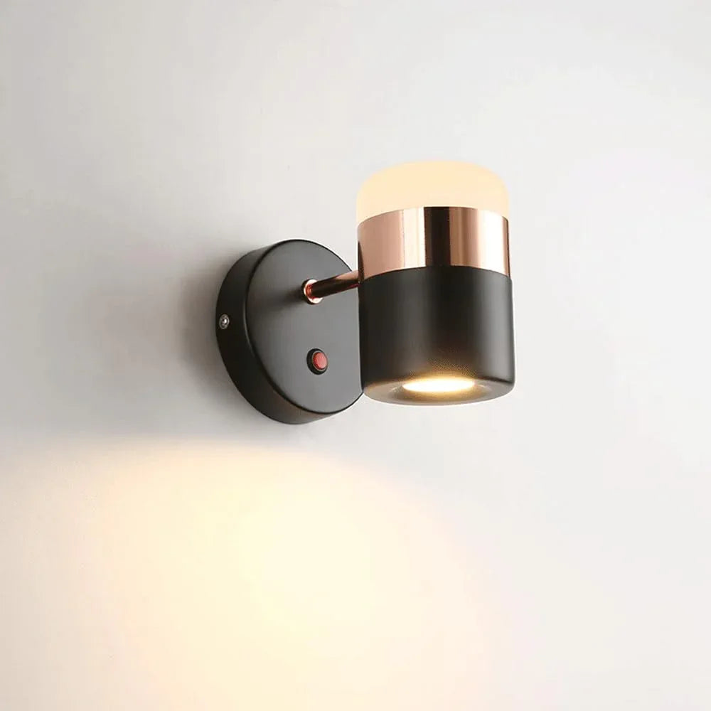 Audara-Designer Living Room Study Wall Lamp Bedroom Bedside Reading Wall Lights Rotatable Simple LED Sconces Scandinavian Creative Art Mounted Lighting Fixture Dark