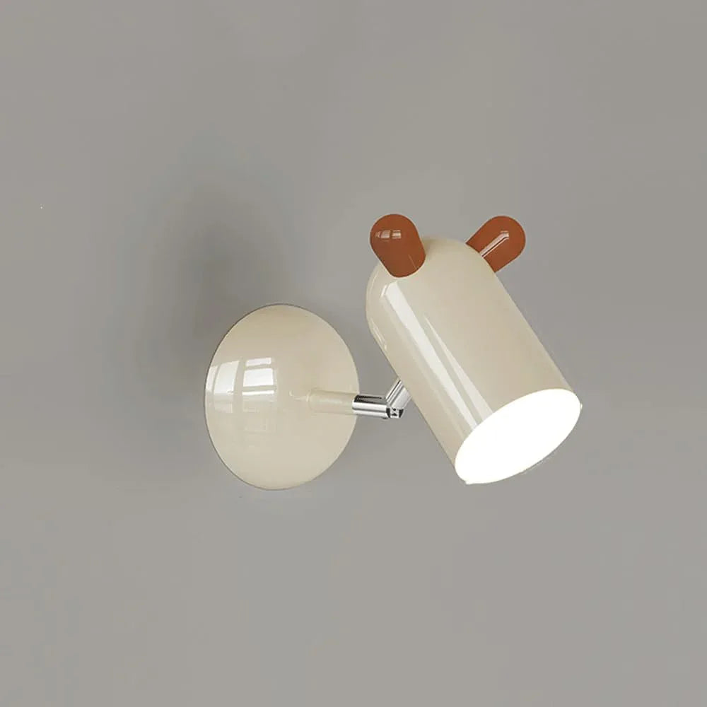 Audara-Children's Room Art Wall Lamp Creative Eye Protection Bedside Wall Lights Cartoon Study Reading Sconces French Cream Wind Decoration Mounted Lighting Fixture Beige