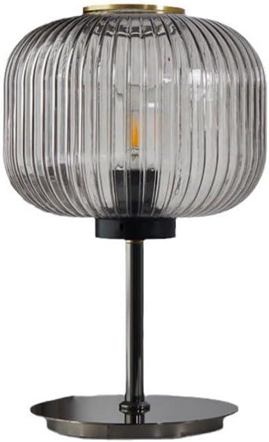 Audara-Postmodern Creative Bed Bedroom Study Desk Light Coffee Shop Hotel Front Desk Decoration Desk Lamp Art Classic Striped Glass Table Lamp Office Apartment Restaurant Coffee Shop Lighting Fixture