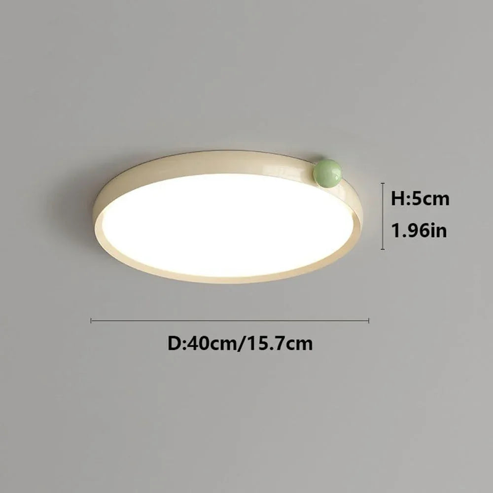 Audara-Cream Wind LED Ceiling Light Modern Simple Living Room Bedroom Ceiling Lampled Ultra-Thin Seamless Cozy Dining Room Study Room Ceiling Fixtures High Brightness Eye Protection Lighting Fixture