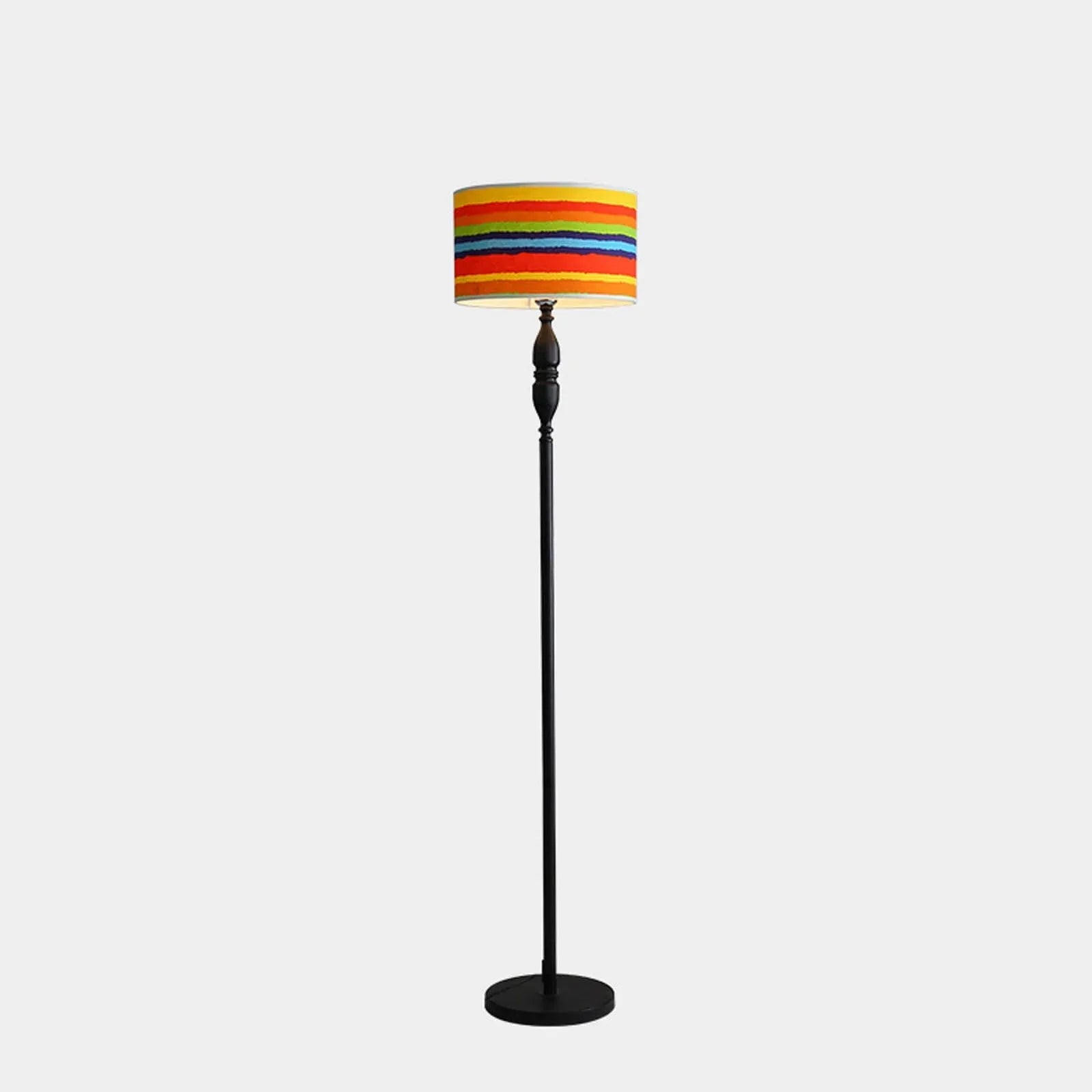 Audara-Personalized Creative Study Office Linen Floor Lamp Single Light Source E26 Bedroom Living Room Sofa Beside Standing Lamp H60in Backdrop Office Torchiere Villa Mall Lighting Fixture black + colorful shade models