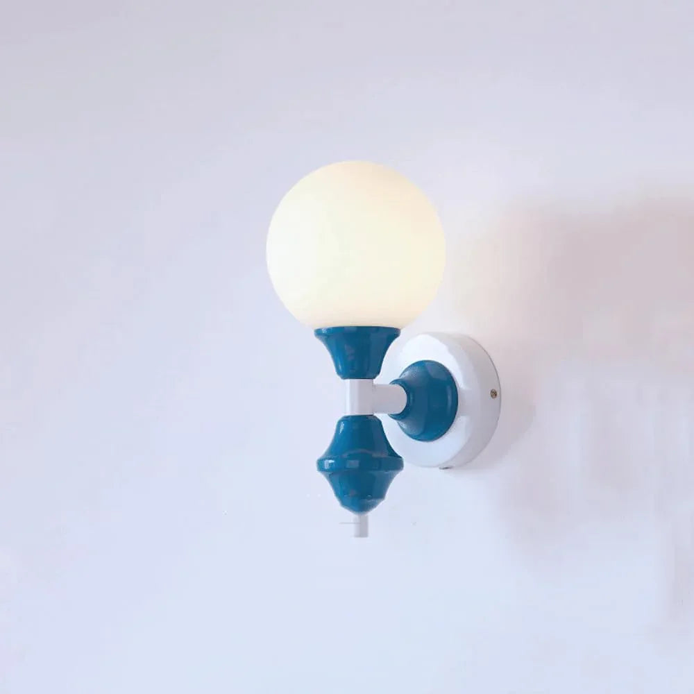Audara-Antique Backdrop Decorative Wall Lamp American Industrial Style Simple Wall Lights Bedroom Bedside Ambiance Sconces Aisle Corridor Foyer Mounted Lighting Fixture Blue