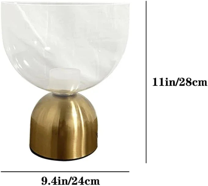 Audara-Italian Design Bedroom Bedside Desk Light Luxury Simple Transparent Glass Desk Lamp Corridor Window Living Room Sofa Side Table Lamp Cafe Hotel Front Desk Lounge Area Lighting Fixture