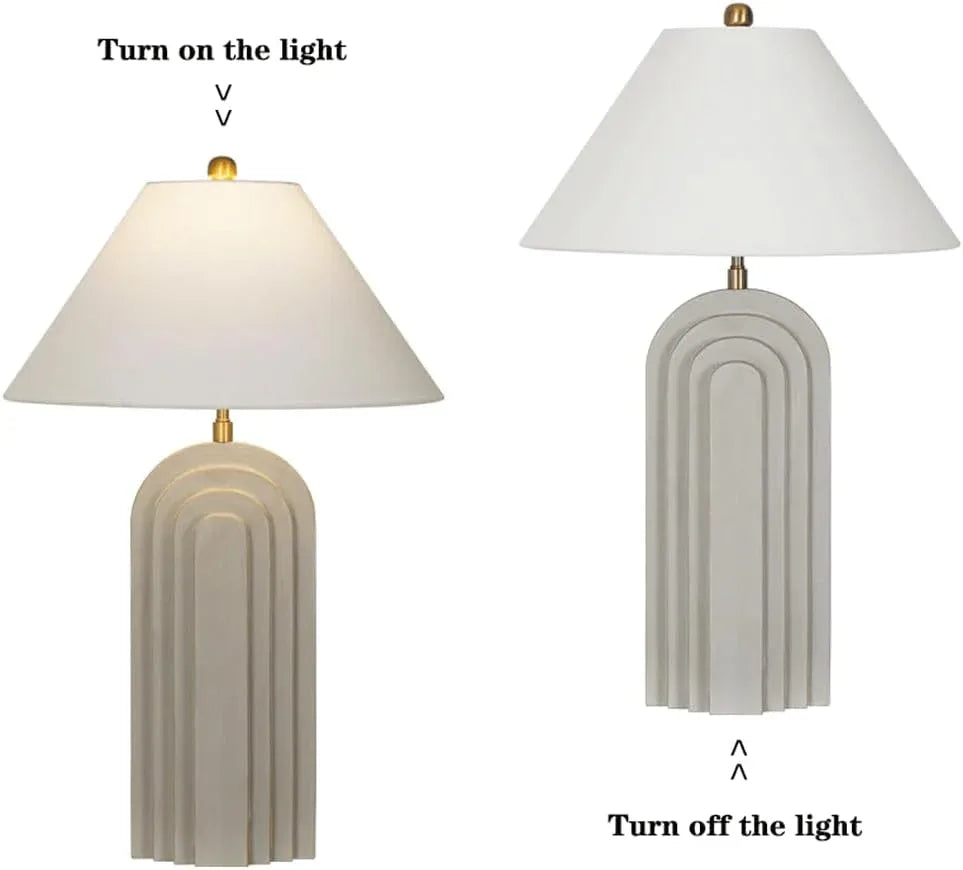 Audara-Industrial Style Living Room Bedroom Bedside Desk Light Simple Study Coffee Shop Office Desk Lamp Creative Imitation Cement Resin Table Lamp Coffee Shop Restaurant Club House Lighting Fixture