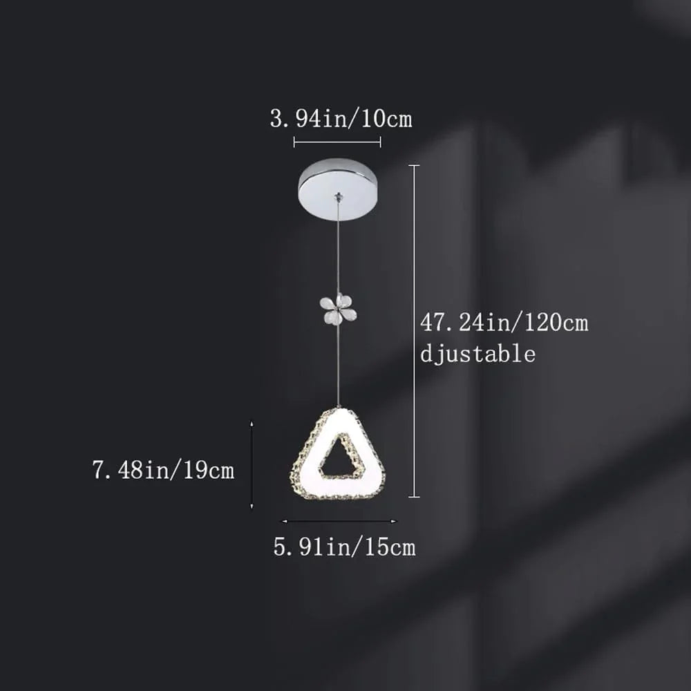 Audara-Crystal Pendant Light, 6-inch, Creative Mini Pendant Lights, Suitable for Modern, Minimalist, Bohemian, and European Styles, Ideal for Bedrooms, Hotel Kitchens, Islands, Entryways, Etc.