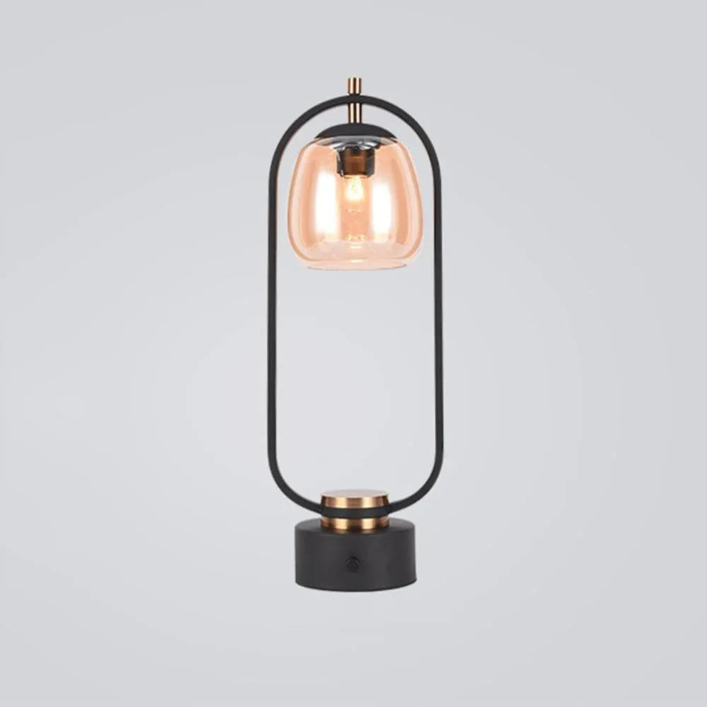 Audara-Classic Retro Bedroom Bedside Read Desk Light Creative Single Head Glass Metal Desk Lamp Living Room Study Work Table Lamp Apartment Hotel Office Model Home Lighting Fixture
