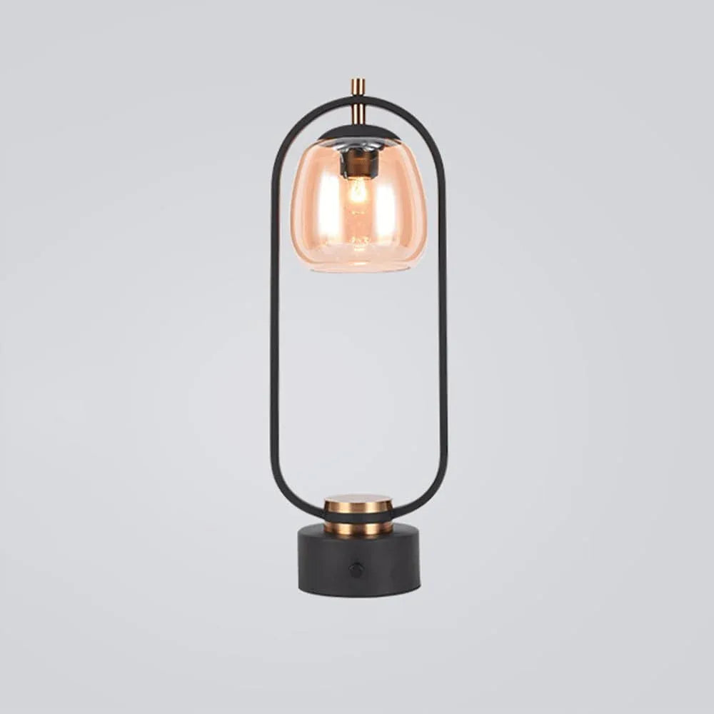 Audara-Classic Retro Bedroom Bedside Read Desk Light Creative Single Head Glass Metal Desk Lamp Living Room Study Work Table Lamp Apartment Hotel Office Model Home Lighting Fixture Clear