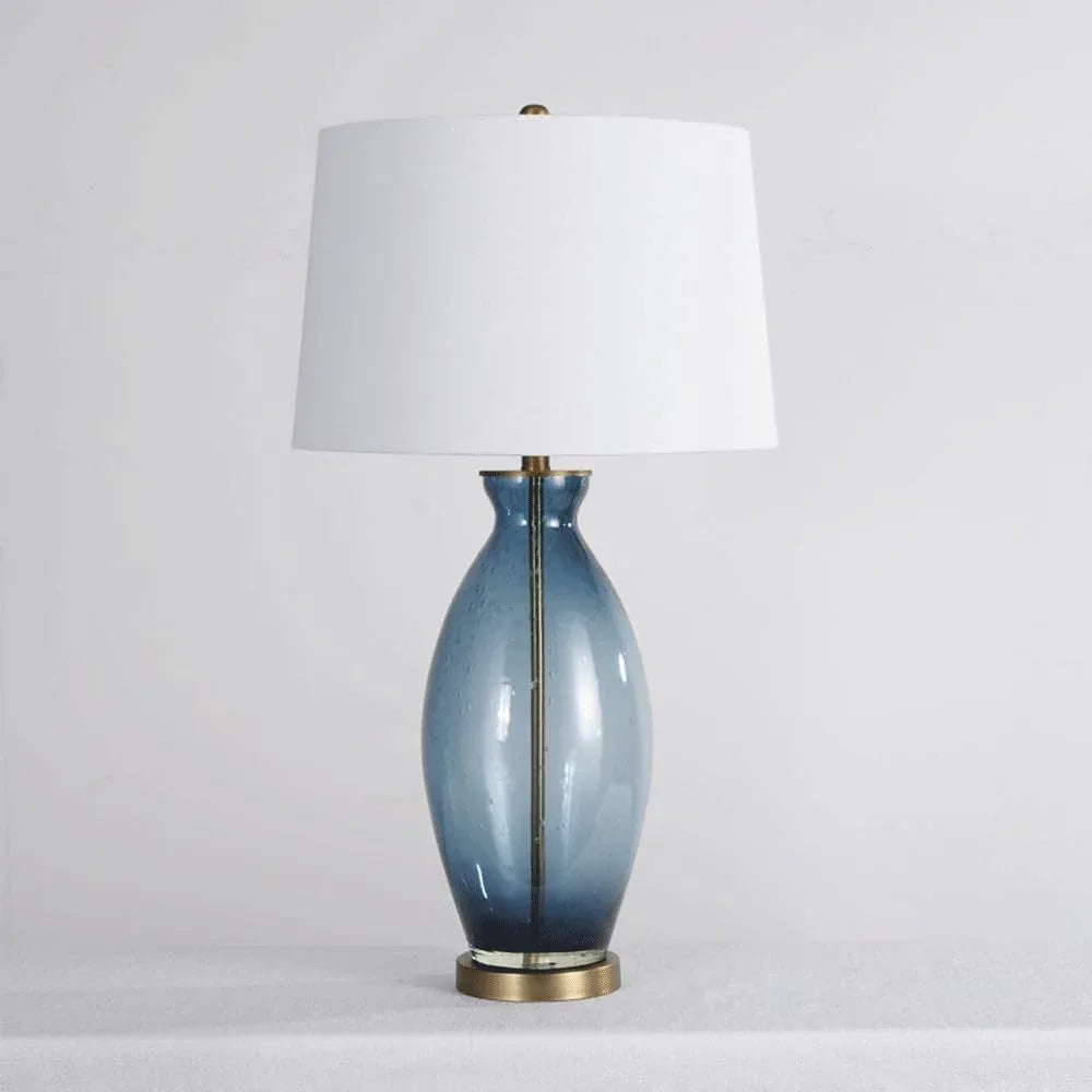 Audara-American High-end Model House Showroom Restaurant Desk Light European Light Luxury Fabric Glass Desk Lamp Living Room Study Room Bedroom Lighting Fixture Dormitory Office Hotel Front Desk Table Lamp