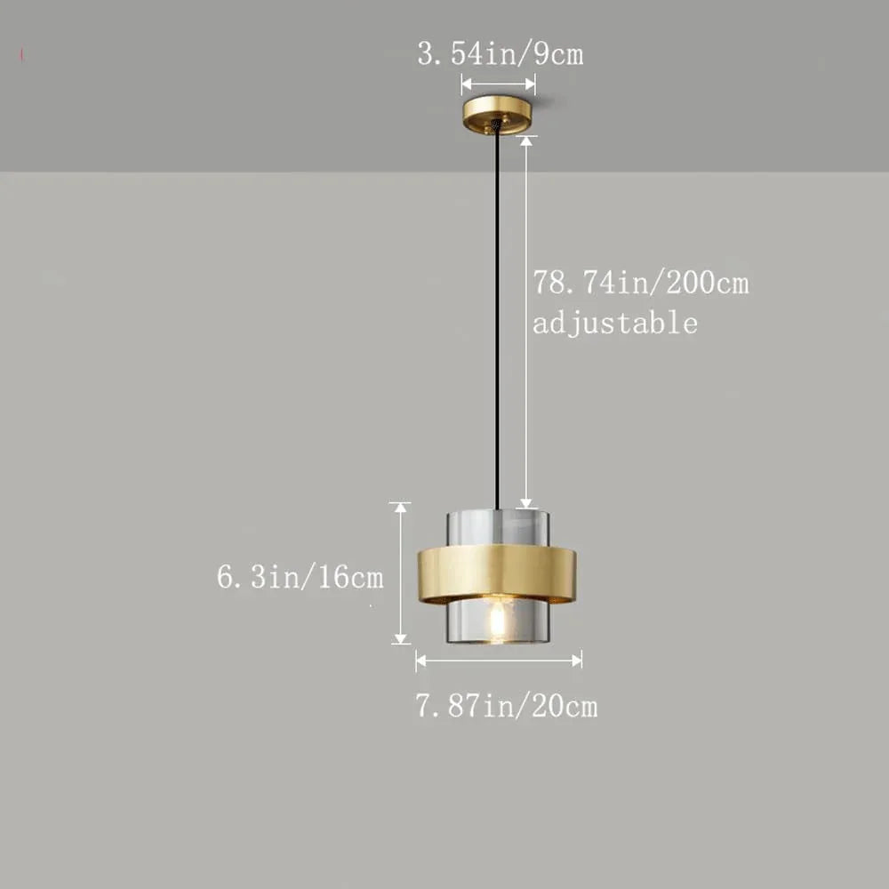 Audara-Glass Pendant Lights, 8 Inches in Diameter, Modern Minimalist Bohemian Style Decorative Lighting Fixtures Suitable for Various Spaces Such As Bedrooms, Hotel Entryways, and Cafes