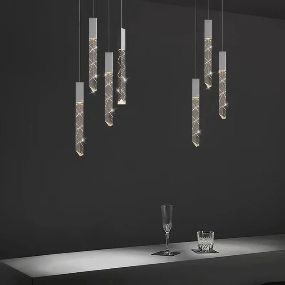Audara-Small-Sized Crystal Pendant Light, Minimalist Modern Style, Bohemian Decorative Chandelier, Suitable for Various Scenarios Such As Bedrooms, Hotels, Studies, Bedside Tables, and Entryways.