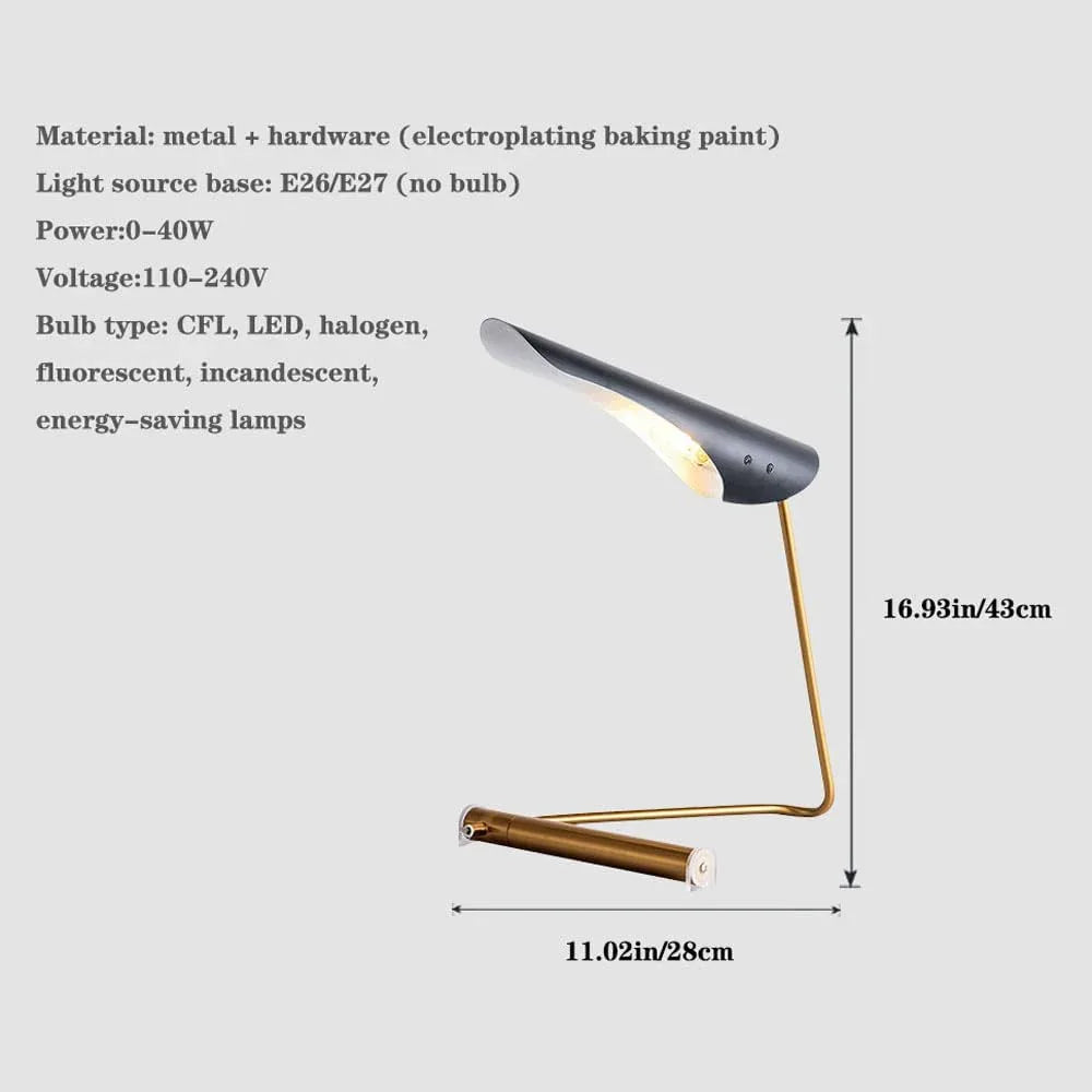 Audara-Scandinavian Simple Designer Model Home Desk Light Creative Luxury Metal Bedroom Bedside Desk Lamp Living Room Office Sofa Table Lamp Hotel Restaurant Warehouse Lighting Fixture