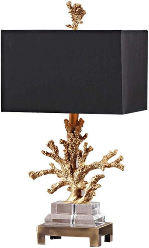 Audara-American Luxury Coral Shaped Resin Crystal Desk Light Creative Hotel Study Room Desk Lamp Tea House Restaurant Coffee Shop Table Lamp Villa Club Decoration Lighting Fixture
