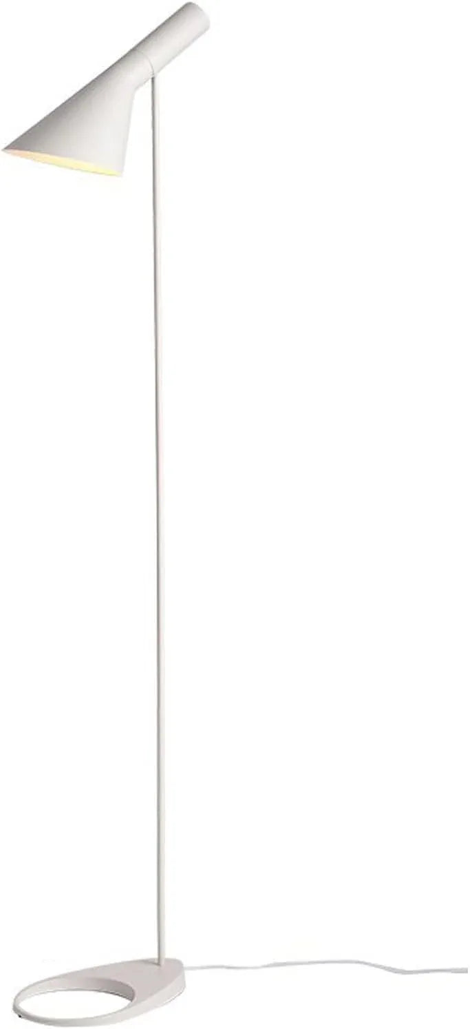 Audara-Scandinavian Creative Bedroom Study Floor Lamp Simple H51in E26 Black/White Zinc Alloy Standing Lamp Corridor Office Torchiere Restaurant Villa Coffee Shop Lighting Fixture