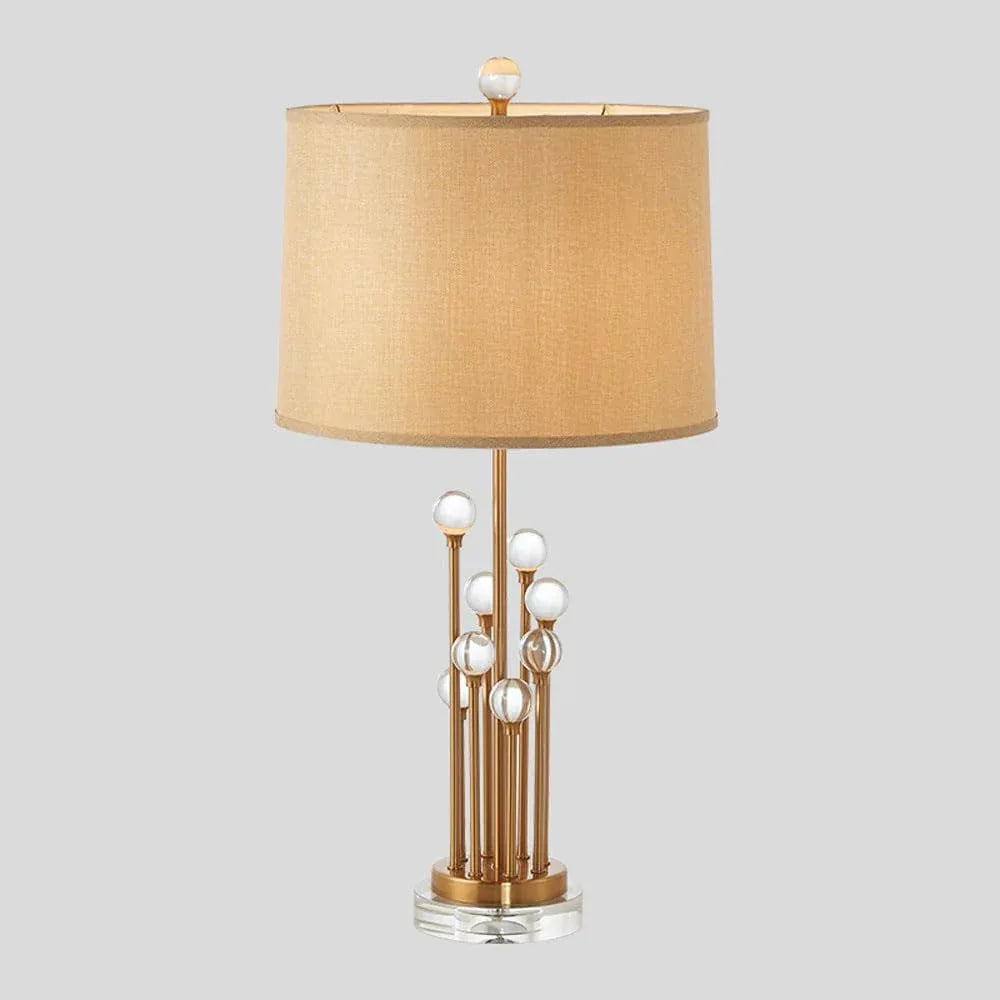 Audara-Scandinavian Luxury Living Room Bedroom Desk Light Creative Fabric Crystal Desk Lamp Club Mall Coffee Shop Villa Dining Room Lighting Fixture Study Office Apartment Decoration Table Lamp