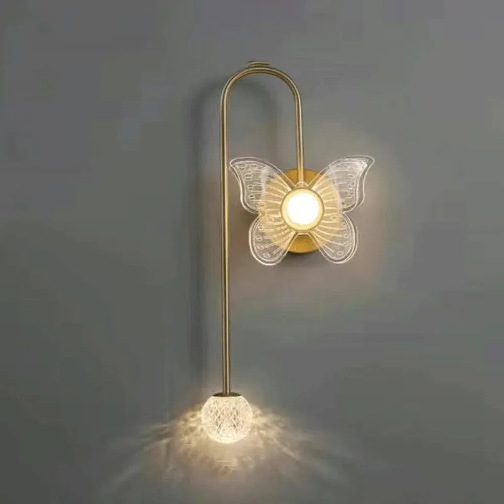 Audara-Scandinavian Postmodern Wall Lamp Light Luxury Bedside Wall Lights Modern Simple Crystal Sconces Bedroom Living Room Background Wall Mounted Lighting Fixture