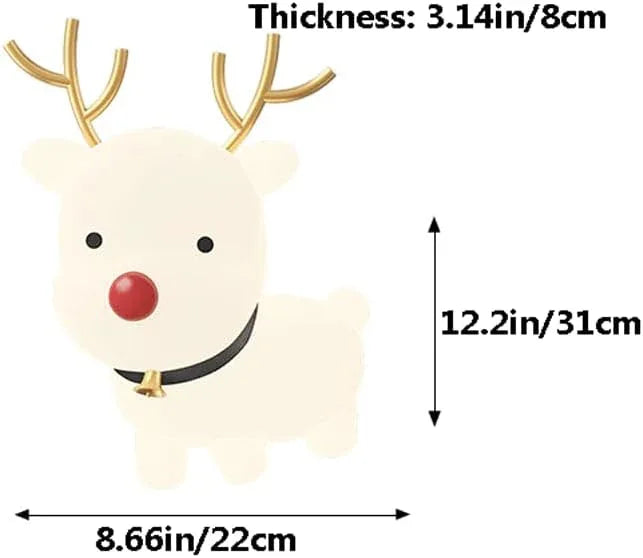 Audara-Nordic Personalized Fawn Rotomolded Wall Lamp Creative Living Room Kids Bedroom Bedside Wall Lights 8.66in Study Sofa Backdrop Wall Sconces Suitable for Kindergarten Lounge Lighting Fixture