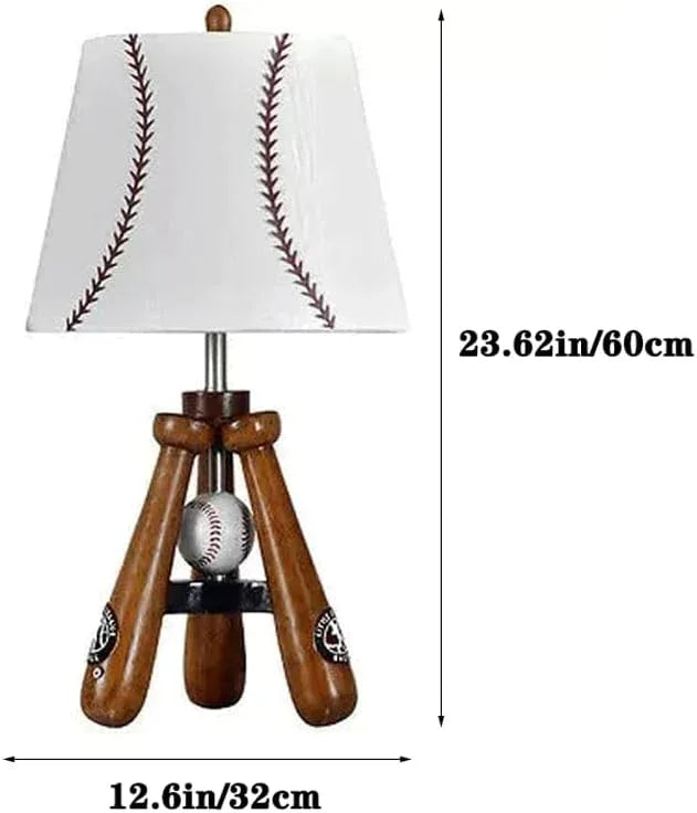 Audara-Cosy Vintage Bedroom Study Desk Light American Creative Baseball White Fabric Desk Lamp Restaurant Living Room Sample Room Table Lamp Cafe Villa B&B Lighting Fixture