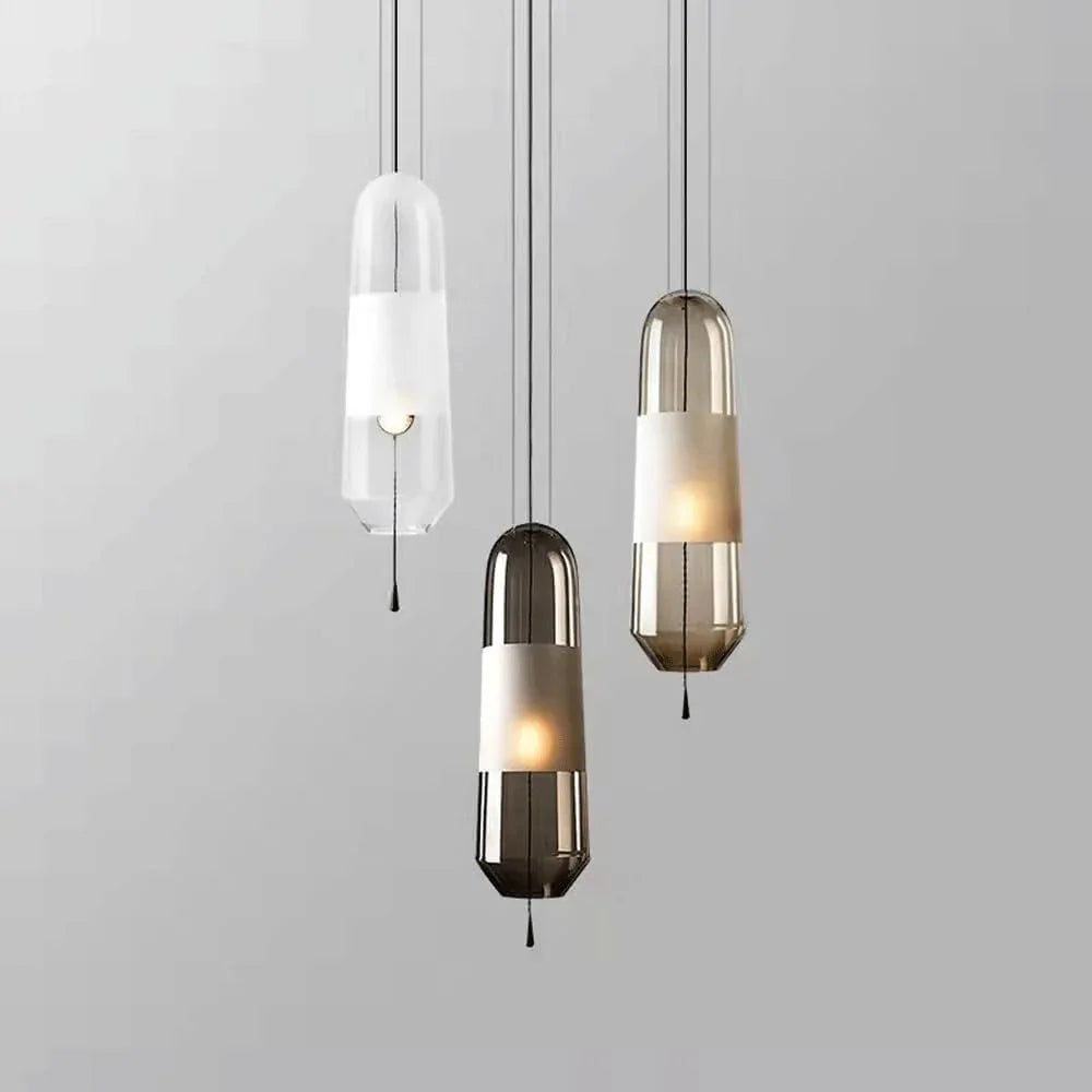 Audara-5-inch Minimalist French-Style Crystal Pendant Light, Suitable for Multiple Scenarios Including Bedroom, Bedside, Hotel, Entryway, and Kitchen Island. Modern Bohemian Style.