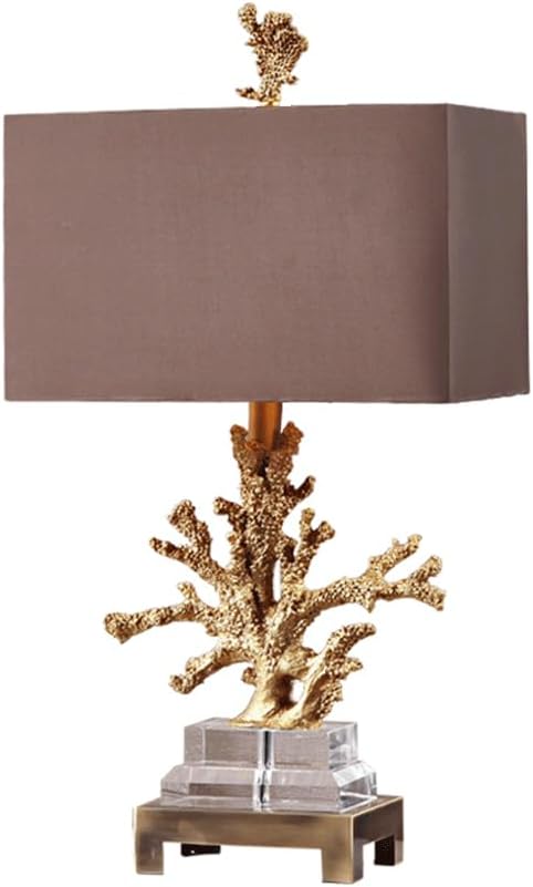 Audara-American Luxury Coral Shaped Resin Crystal Desk Light Creative Hotel Study Room Desk Lamp Tea House Restaurant Coffee Shop Table Lamp Villa Club Decoration Lighting Fixture
