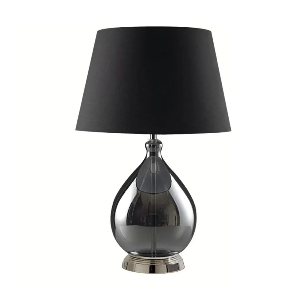 Audara-American Style Personalized Hotel Model Room Wall Cabinet Desk Light Scandinavian Simple Glass Fabric Desk Lamp Bedroom Bedside Study Table Lamp Dining Room Cafe Villa Lighting Fixture Cognac+Coffee