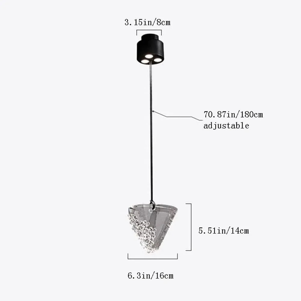 Audara-This 6-inch Crystal Pendant Light Features A Modern, Minimalist European Style and is Suitable for Various Spaces Including Bedrooms, Hotels, Restaurant Entryways, Cafes, and Kitchen Islands.