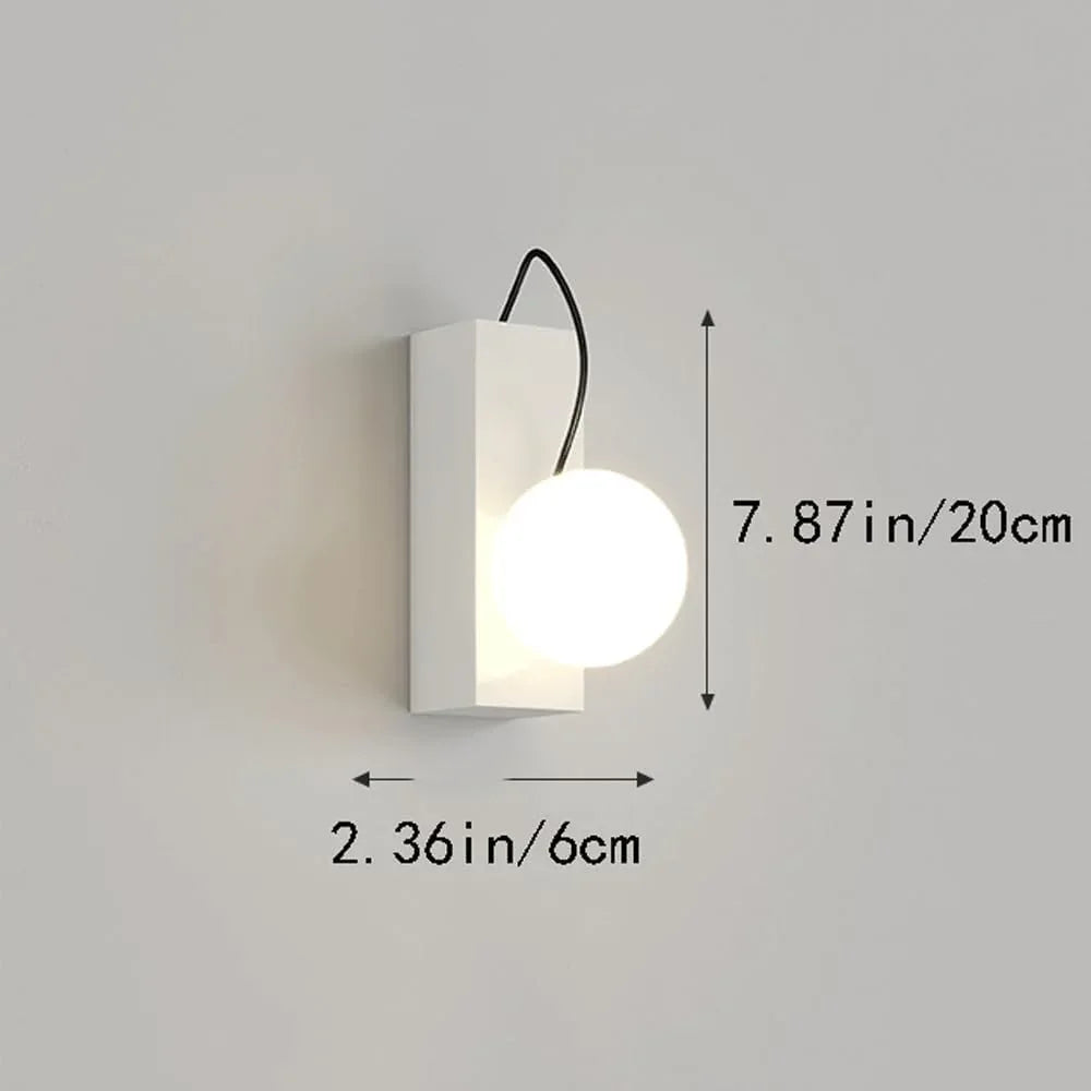 Audara-Scandinavia Cream Wind Ball Wall Lamp Bedroom Bedside Removable Wall Lights Postmodern Scandinavia Full Copper Sconces Living Room Bedroom Single Head Mounted Lighting Fixture