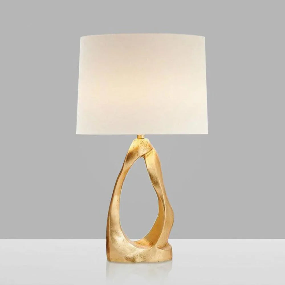 Audara-American Simple Bedroom Study Desk Light Art Creative Fabric Resin Desk Lamp Club Coffee Shop Office Decorative Table Lamp Hotel Villa Mall Farmhouse B&B Living Room Lighting Fixture