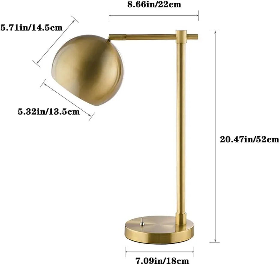 Audara-Creative Light Luxury Living Room Bedroom Bedside Reading Desk Light Scandinavian Simple Gold Metal Desk Lamp Study Office Restaurant Decoration Table Lamp Hotel B&B Country Lighting Fixture