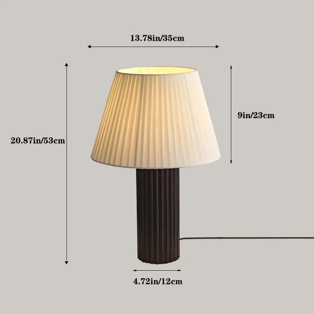 Audara-Vintage Wabi-sabi Style Living Room Sofa Beside Study Desk Light Warm Designer Model Fabric Solid Wood Desk Lamp Mall Front Desk Coffee Shop Farmhouse Lighting Fixture Bedroom Bedside Read Table Lamp