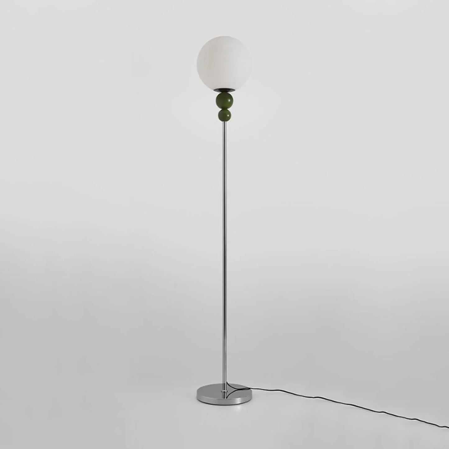 Audara-Scandinavian Minimalist Bedroom Bedside Floor Lamp E26 3 Tone Lighting H63” Living Room Next to Sofa Torchiere White Sphere Acrylic Standing Lamp Villa Club Cafe Lighting Fixture