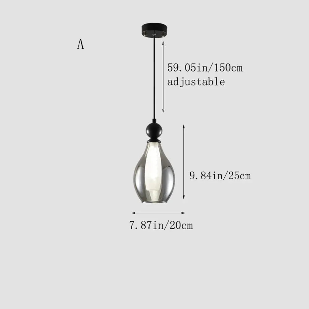 Audara-Small Glass Pendant Lights for Bedrooms, Featuring A Minimalist Modern Style That Cleverly Blends Bohemian and Wabi-sabi Aesthetics. Suitable for Dining Rooms, Living Rooms, Entryways, Etc