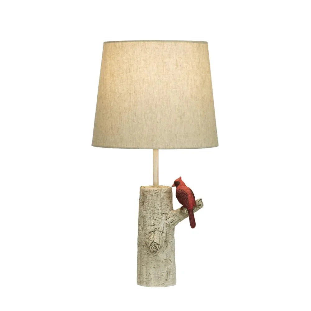 Audara-American Vintage Bedroom Bedside Study Desk Light Designer Model Fabric Bird Shape Resin Desk Lamp Living Room Office Backdrop Table Lamp Hotel Front Desk Coffee Shop B&B Lighting Fixture Red Bird