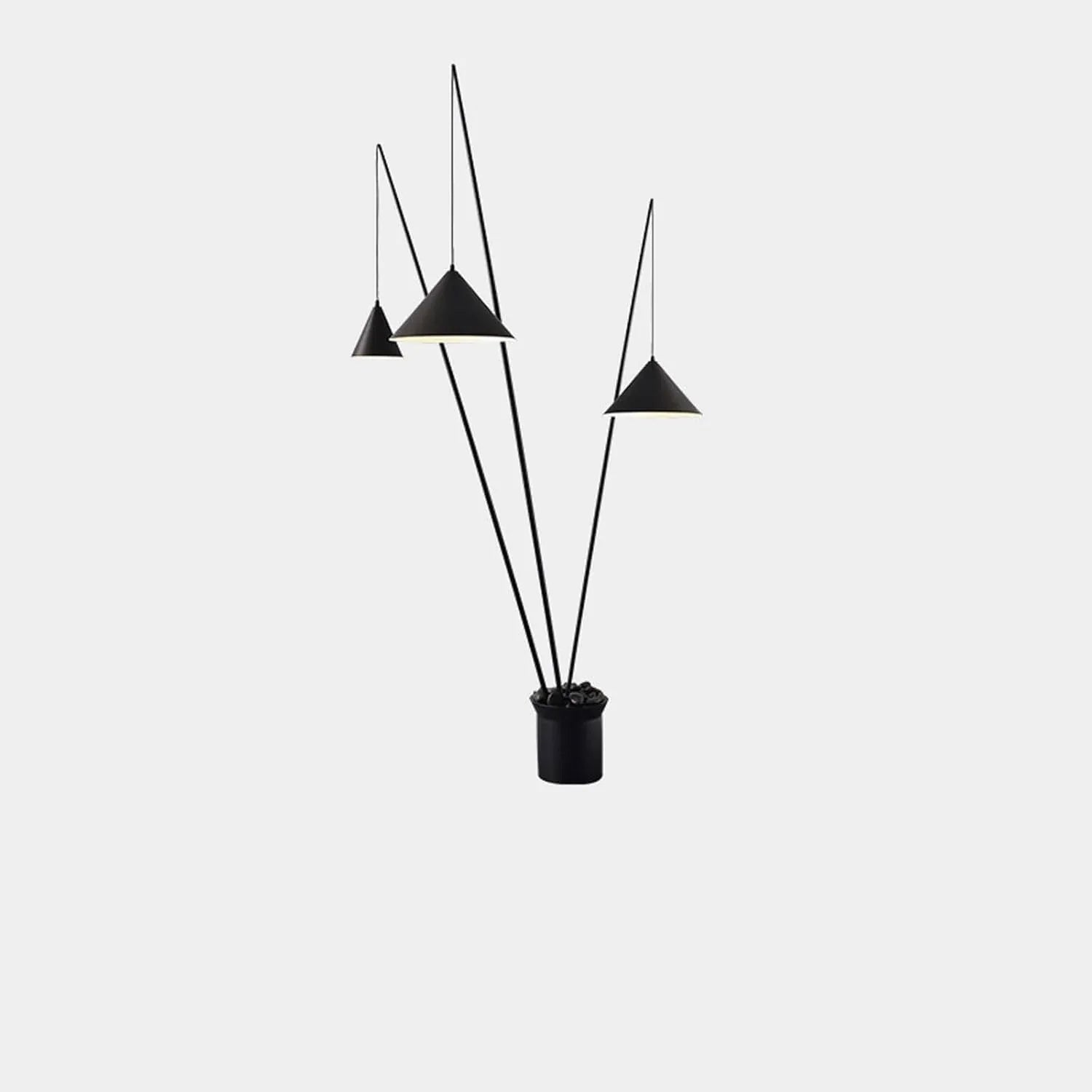 Audara-Personalized Art Hotel Model House Floor Lamp Black H47in Metal Standing Lamp Backdrop Office Corridor Torchiere Farmhouse Villa Mall Lighting Fixture