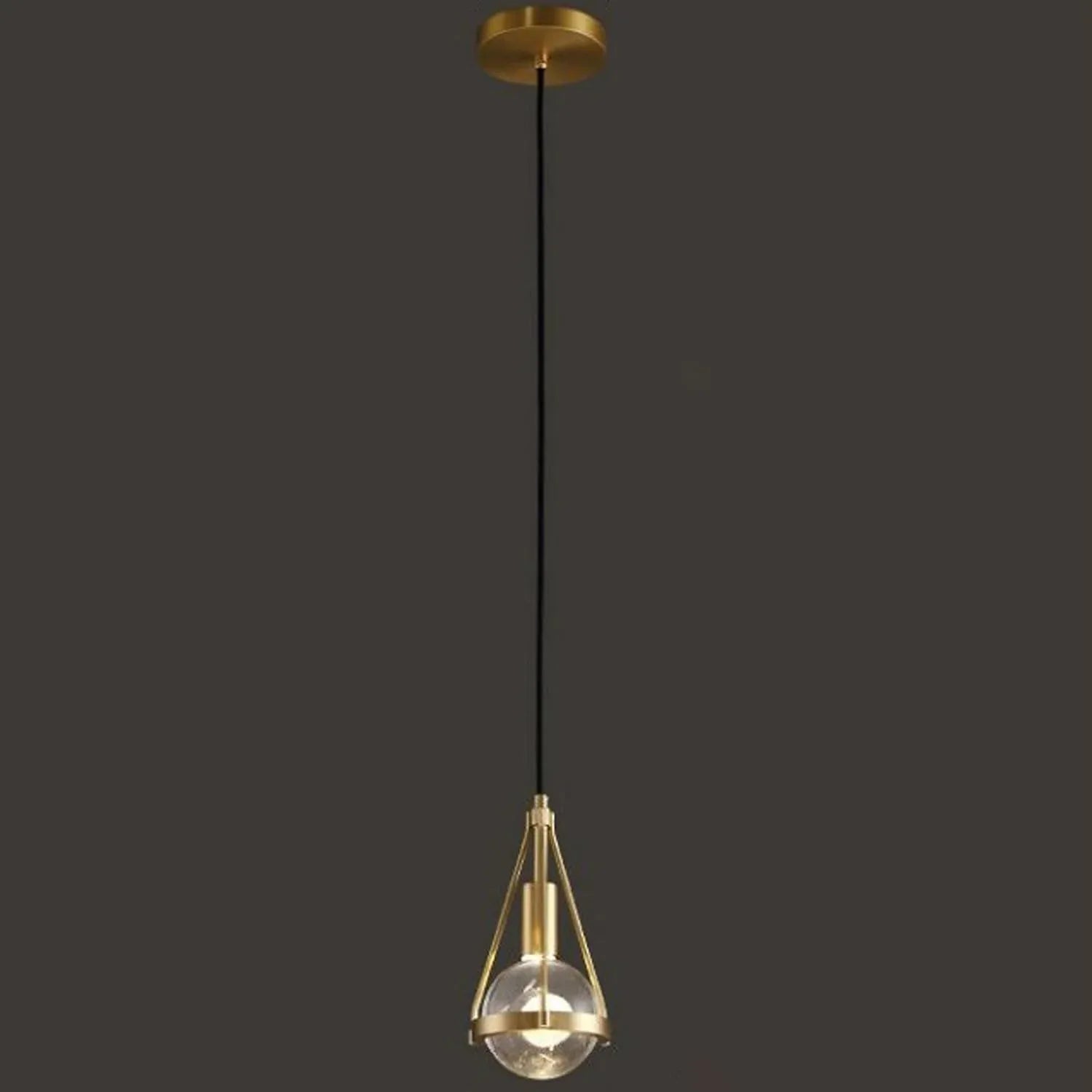 Audara-Creative Crystal Pendant Light, 5-inch Diameter, Small Hanging Decorative Light Fixture, Modern Minimalist and Bohemian Style, Suitable for Bedrooms, Hotels, Kitchens, Islands, Entryways, Etc.